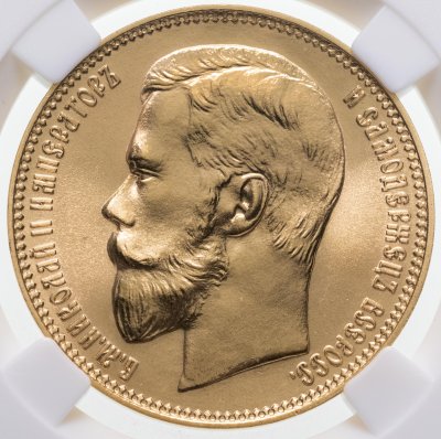 купить 37 рублей 50 копеек - 100 франков 1902 г., рестрайк ЛМД 1990 г., покрытие золотом, в слабе ННР BRILLIANT UNC