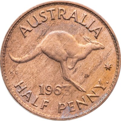 купить Австралия 1/2 пенни (penny) 1963