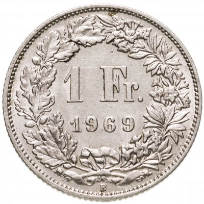 купить Швейцария 1 франк (franc) 1969