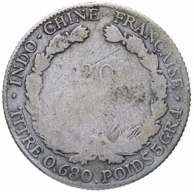 купить Французский Индокитай 20 сантимов (centimes) 1922