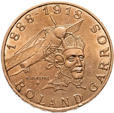 купить Франция 10 франков (francs) 1988 "100 лет со дня рождения Ролана Гарроса"