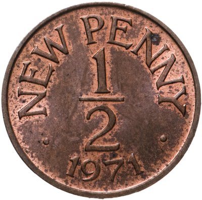 купить Гернси 1/2 нового пенни (penny) 1971