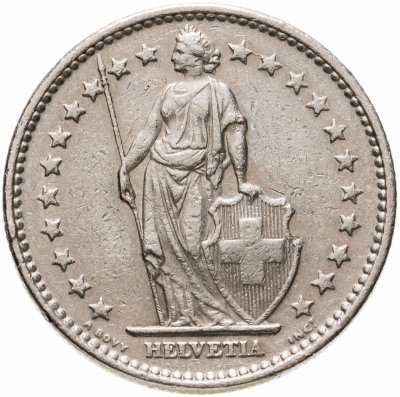 купить Швейцария 2 франка (francs) 1968 B знак монетного двора: "B" - Берн
