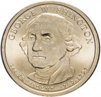 Купить США 1 доллар 2007 P "1-й президент США - Джордж Вашингтон"