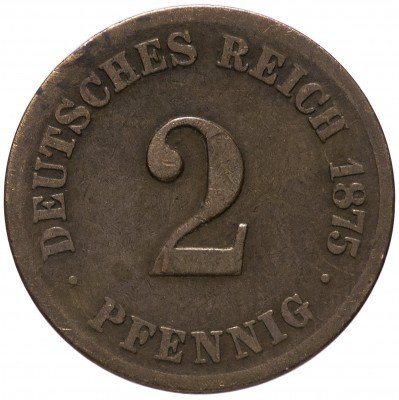 купить Германия 2 рейх пфеннига 1875 "С"