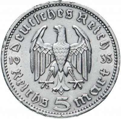 купить Германия, Третий рейх 5 рейхсмарок 1935