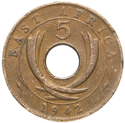 купить Британская Восточная Африка 5 центов (cents) 1942