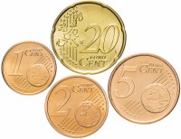 Купить Германия полный годовой набор 2005 двор F (4 монеты - 1,2,5,20 центов, UNC)