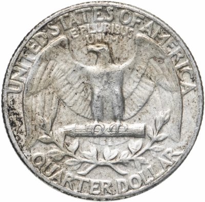 купить США 25 центов (квотер, 1/4 доллара, quarter dollar) 1960 Washington Quarter (Вашингтон) без знака монетного двора