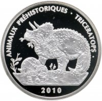 купить Того 500 франков CFA 2011 "Динозавр Трицератопс"