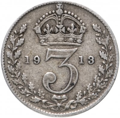 купить Великобритания 3 пенса (pence) 1913