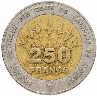 купить Западная Африка (BCEAO) 250 франков (francs) 1996