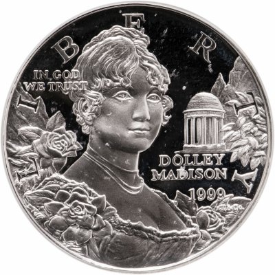 купить США 1 доллар (dollar) 1999 P "Долли Мэдисон" (в слабе)