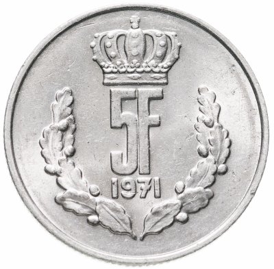 купить Люксембург 5 франков (francs) 1971