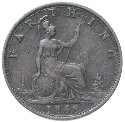 купить Великобритания 1 фартинг 1868