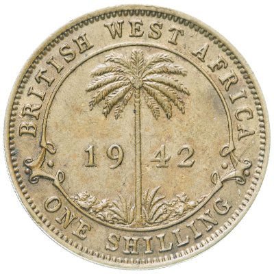 купить Британская Западная Африка 1 шиллинг (shilling) 1942