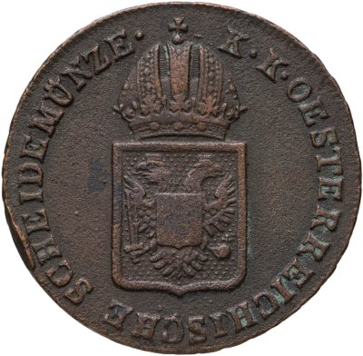 купить Австрия 1/2 крейцера (kreuzer) 1816, Знак монетного двора "A" - Вена