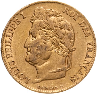 купить Франция 20 франков (francs) 1840 с портретом Луи-Филиппа I