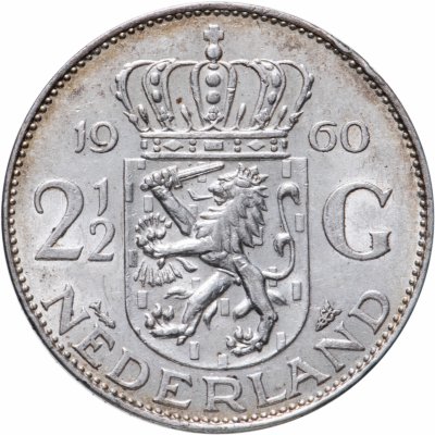 купить Нидерланды 2 1/2 гульдена (gulden) 1960