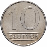 Купить Польша 10 злотых (zlotych) 1986