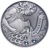 купить Беларусь 20 рублей 2013 "Знаки зодиака - Водолей /с кристаллами Сваровски/" (в буклете, с сертификатом)