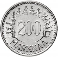 Купить Финляндия 200 марок (markkaa) 1956