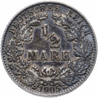 купить Германия 1/2 рейх марки 1905 (монетный двор случайный)