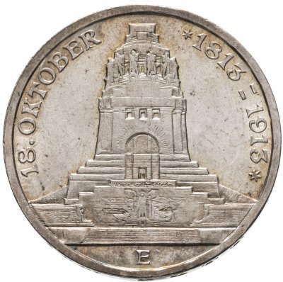 купить Германия (Империя) 3 марки (mark) 1913 E 100 лет битвы при Лейпциге (битве народов) Саксония