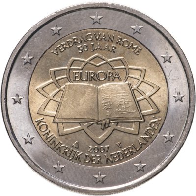 купить Нидерланды 2 евро 2007 "50 лет Римскому договору"