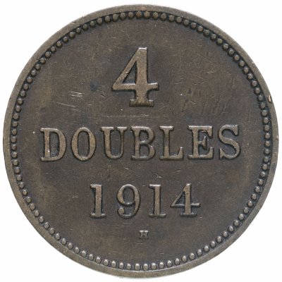 купить Гернси 4 дубля (doubles) 1914