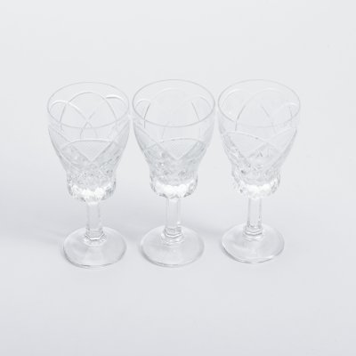 купить Набор рюмок на 3 персоны, хрусталь, алмазная грань, СССР, 1970-1990 гг.