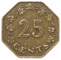 купить Мальта 25 центов (cents) 1975