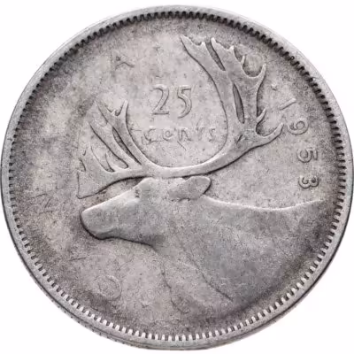купить Канада 25 центов (cents) 1953-1959, случайная дата