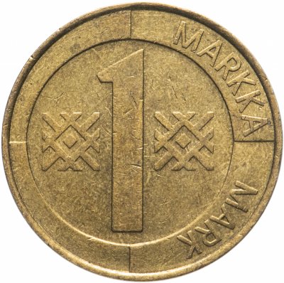 купить Финляндия 1 марка (markka) 1993-2001, случайная дата