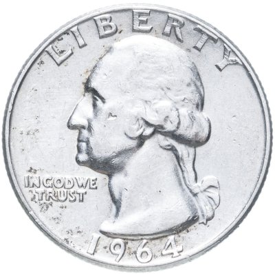 купить США 25 центов (квотер, 1/4 доллара, quarter dollar) 1964 "Washington Quarter"