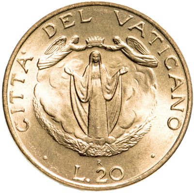 купить Ватикан 20 лир 1987