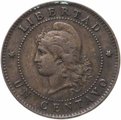купить Аргентина 1 сентаво (centavo) 1890