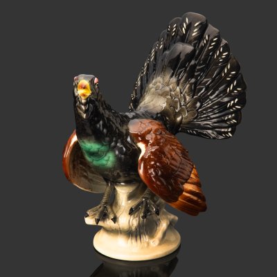 купить Статуэтка "Глухарь", фаянс, аэрография, роспись, Hertwig & Co., Германия, 1941-1958 гг.