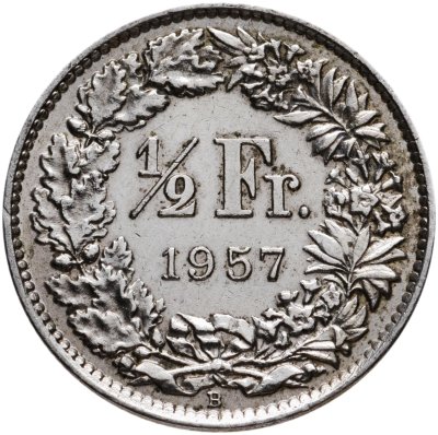 купить Швейцария 1/2 франка (franc) 1943-1966