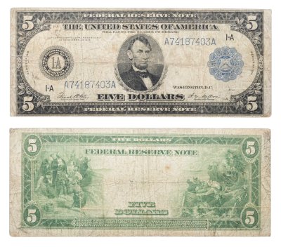 купить США 5 долларов 1914 Series 1914 AA