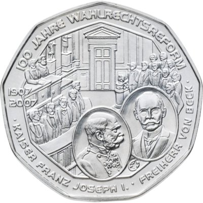 купить Австрия 5 евро 2007 "100 лет Избирательному праву"