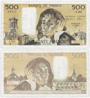 Купить Франция 500 франков 1992 (Pick 156i)