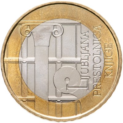 купить Словения 3 евро 2010 "Любляна - Всемирная столица книги"