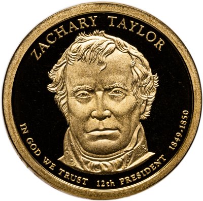 купить США 1 доллар (dollar) 2009 S Proof "Закари Тейлор (12-й президент США)" знак монетного двора "S" - Сан-Франциско