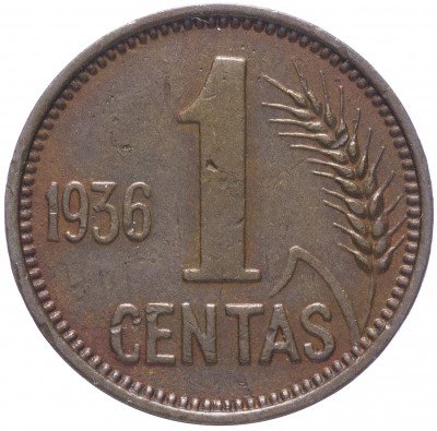 купить Литва 1 цент 1936