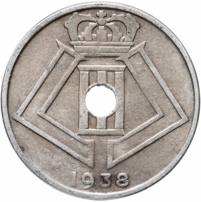 купить Бельгия 25 сантимов (centimes) 1938 Надпись - 'BELGIQUE - BELGIE'