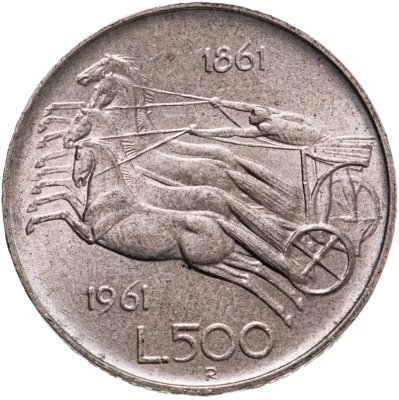 купить Италия 500 лир (lire) 1961 "100 лет со дня объединения Италии"