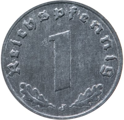 купить Германия (Третий рейх) 1 рейхспфенниг (reichspfennig) 1942 Знак монетного двора: "J" - Гамбург