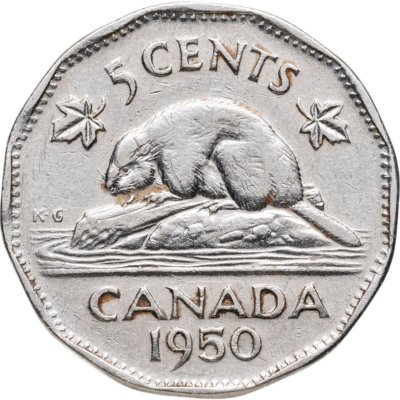 купить Канада 5 центов (cents) 1950