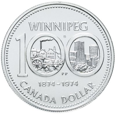 купить Канада 1 доллар 1974 "100 лет городу Виннипег"